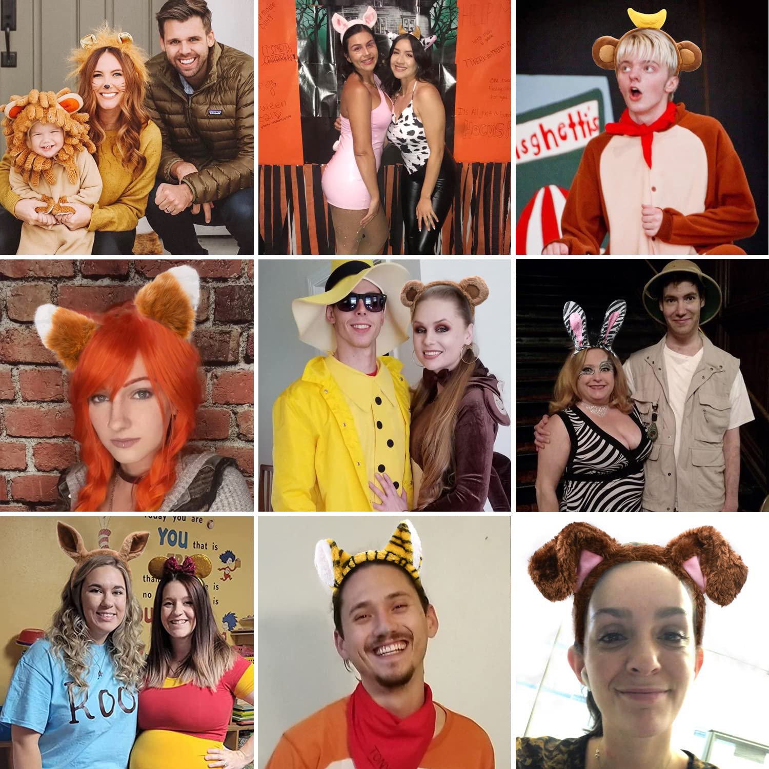 Pluszowa opaska na uszy lwa - Halloween Boże Narodzenie impreza tematyczna zwierzę cosplay opaska na głowę