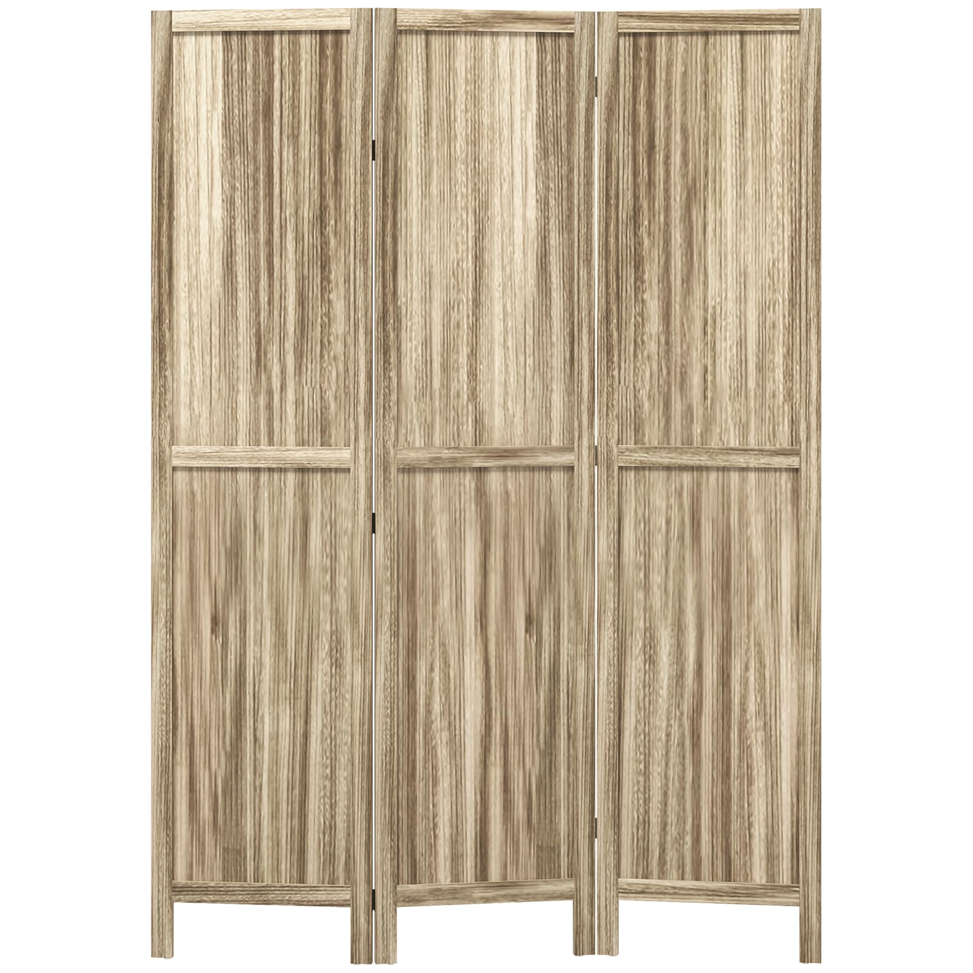 HOMCOM Paravent Pliable 3 Panneaux 120 x 170 cm Bois Paulownia Naturel | Séparateur de Pièce, Cloison de Séparation, Paravent Intérieur