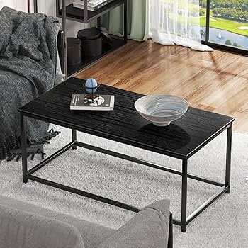 Amazon.com: SAYGOER Black Coffee Table Simple Modern
