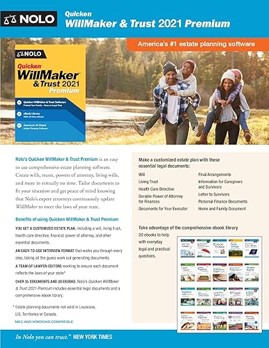 Miniatura 2 de Nolo WillMaker & Trust 2021 Premium - Estate Planning Software and eBook Library - Includes Will, Trust, Health Care Directive, Get It Together