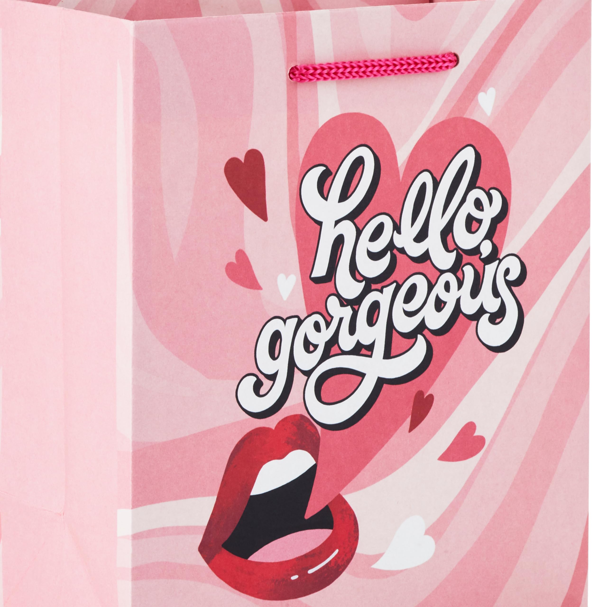 Hallmark Valentinstags-Geschenktüten Set - 6 Stück, 3 Designs, Ca. 14x16,5 Cm, Retro-Look