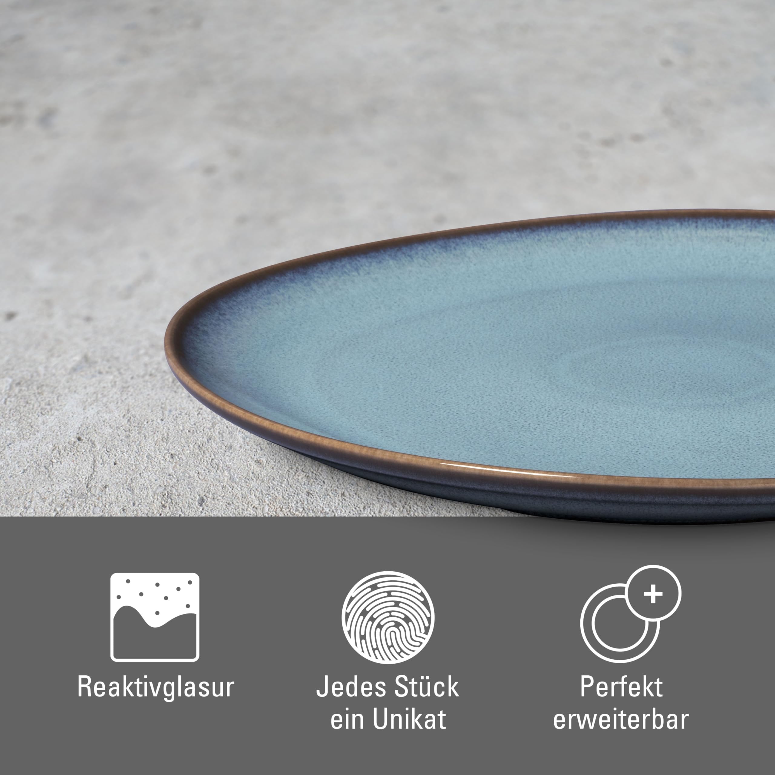 Amazon.co.jp: Villeroy & Boch – Lave glacéサービングプレート 32 x