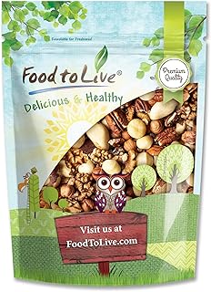 Food to Live Keto Nuts Mix, 8 Ounces — Keto Snack Contains Raw Brazil Nuts, Pecans, Walnuts, Hazelnuts and Macadamia Nuts, Low Carb Vegan Superfood, Kosher, Non-Irradiated, No Added Sugar, Bulk