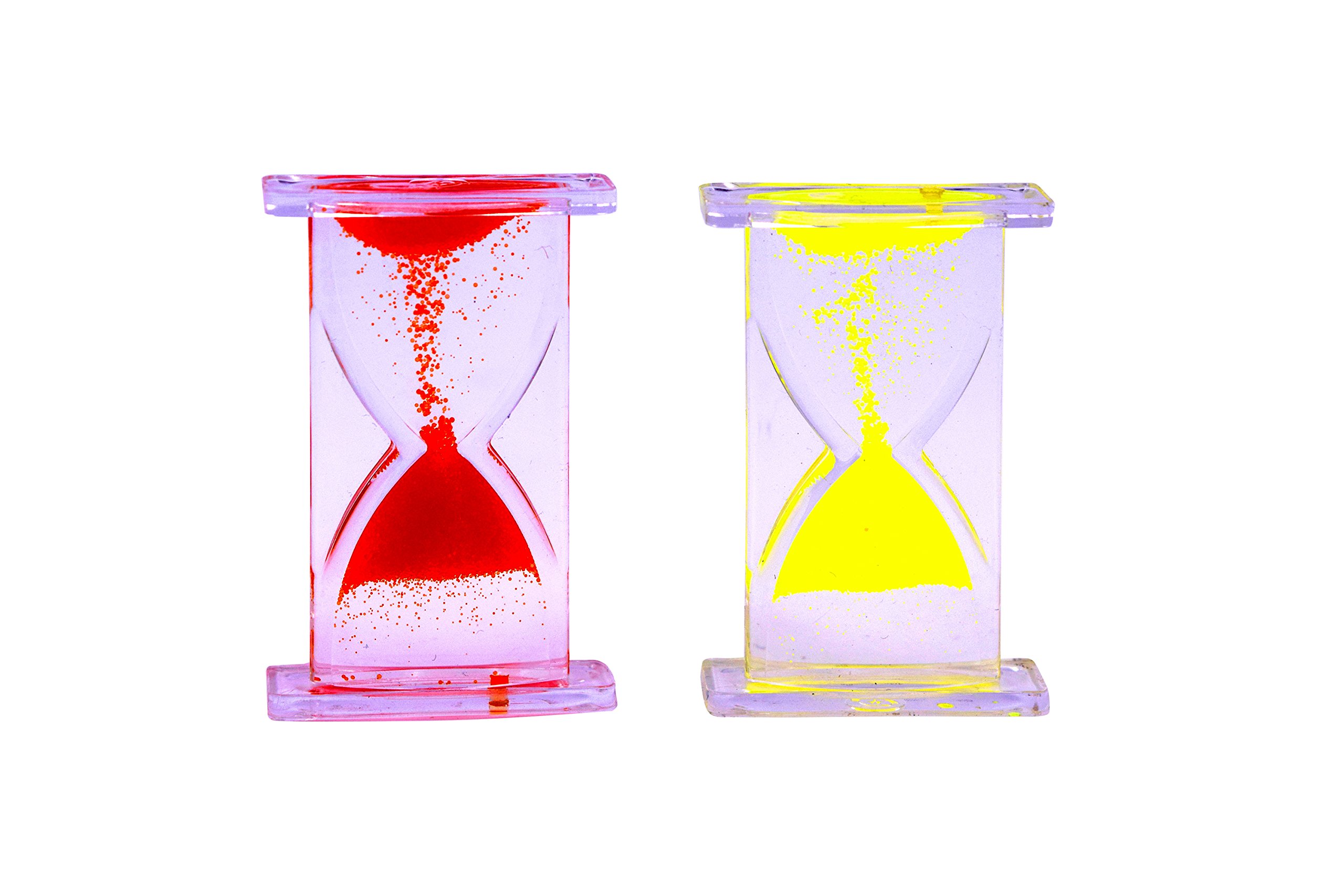 Mini Coloured Timer Set, Classic Liquid Sensory Timers, Mineral Oil & Water, Pack of 2