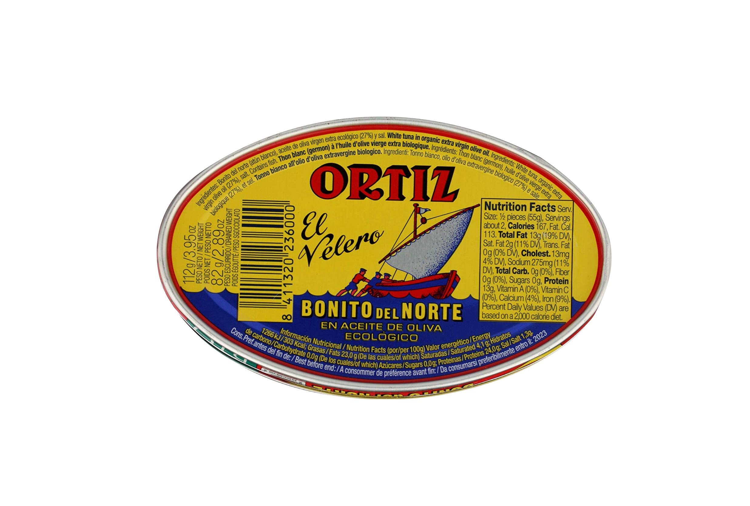Weißer Thunfish in ökologischem Olivenöl 112g x 30 Einheiten