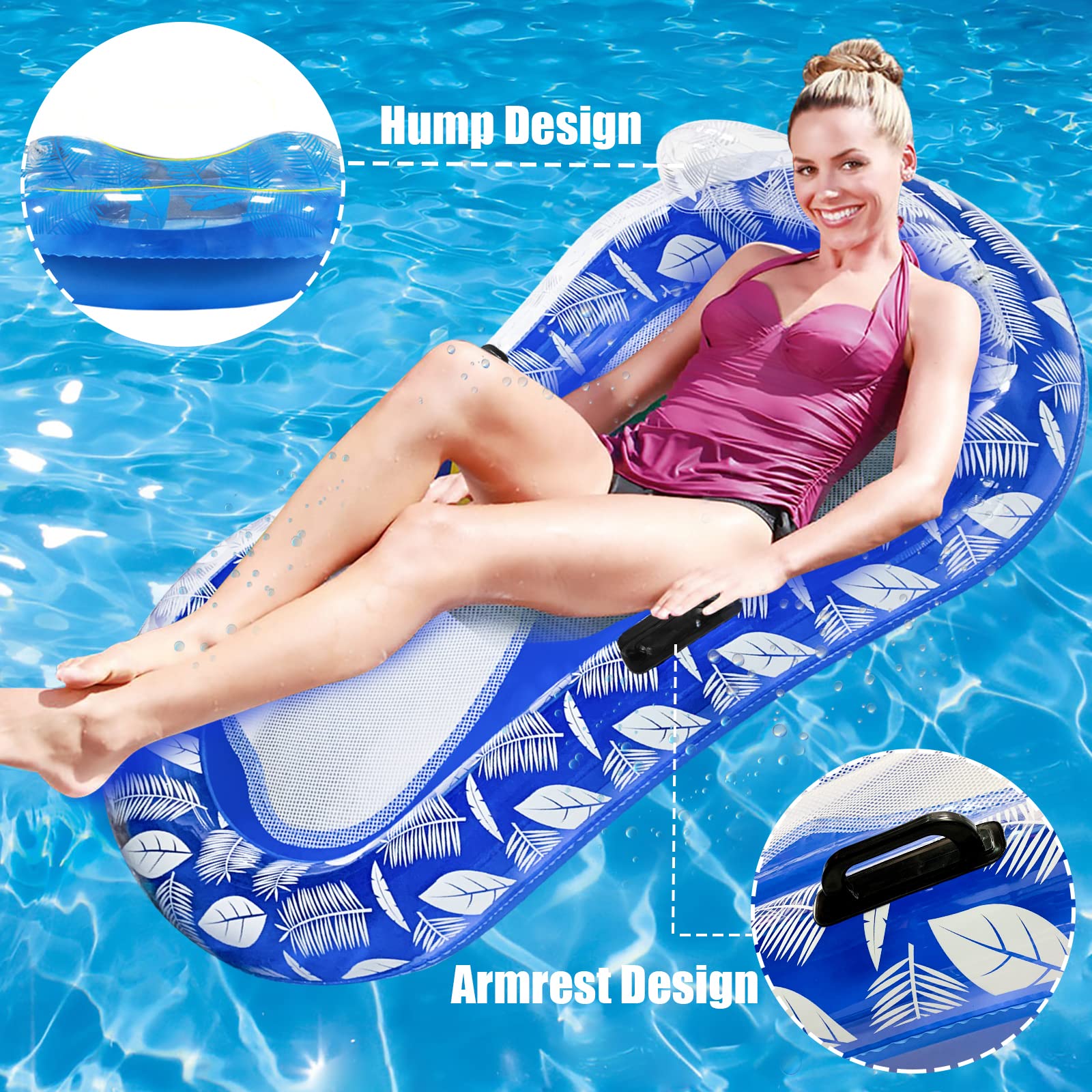 Colchoneta Hinchable Para Piscina Adultos - Flotador Grueso De PVC Con Reposacabezas, Ideal Para Fiestas Y Relajarse Flotador Piscina Adultos PVC Colchoneta Hinchable Para Piscina Adultos - Flotador Grueso De PVC Con Reposacabezas, Ideal Para Fiestas Y Relajarse Flotador Piscina Adultos PVC