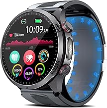 Orologio per la Pressione Sanguigna con Pompa Ad Aria, 1.43''AMOLED Smartwatch con Funzione ECG/Lipidi dell'acido Urico, Chiamata Bluetooth, Pulsante SOS, Condivisione dei Dati Sanitari (Nero)