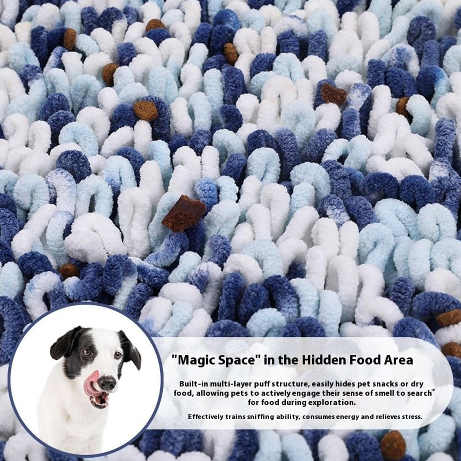Tapis de fouille pour Chien Jouet Distributeur enrichissement pour Chien | Tapis-Puzzle Repas Lent Snuffle Chiot Accessoire canin