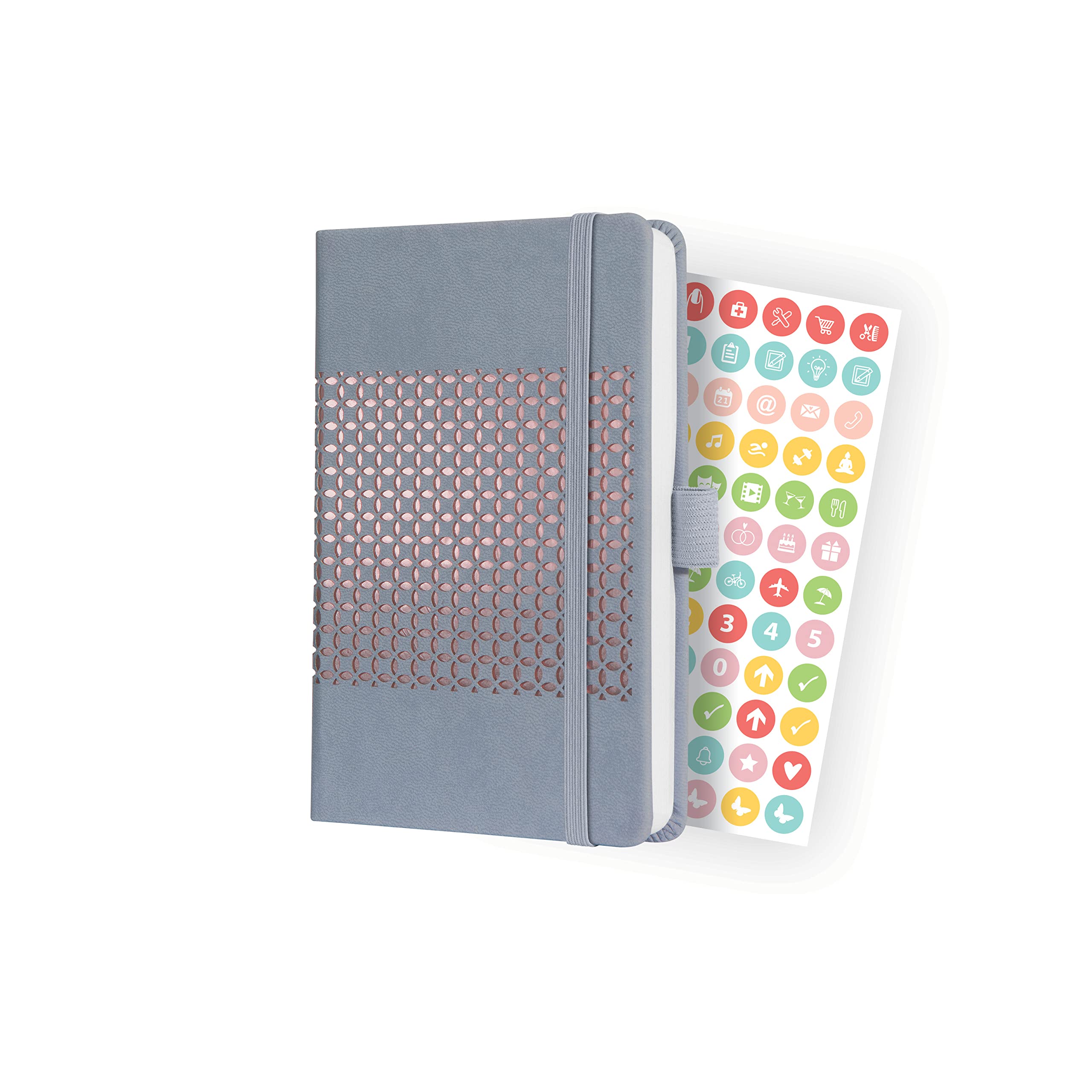 SIGEL J3208 Weekly diary Jolie 2023 - approx. A6 - light grey - hardcover - 2 pages = 1 week - 174 S.