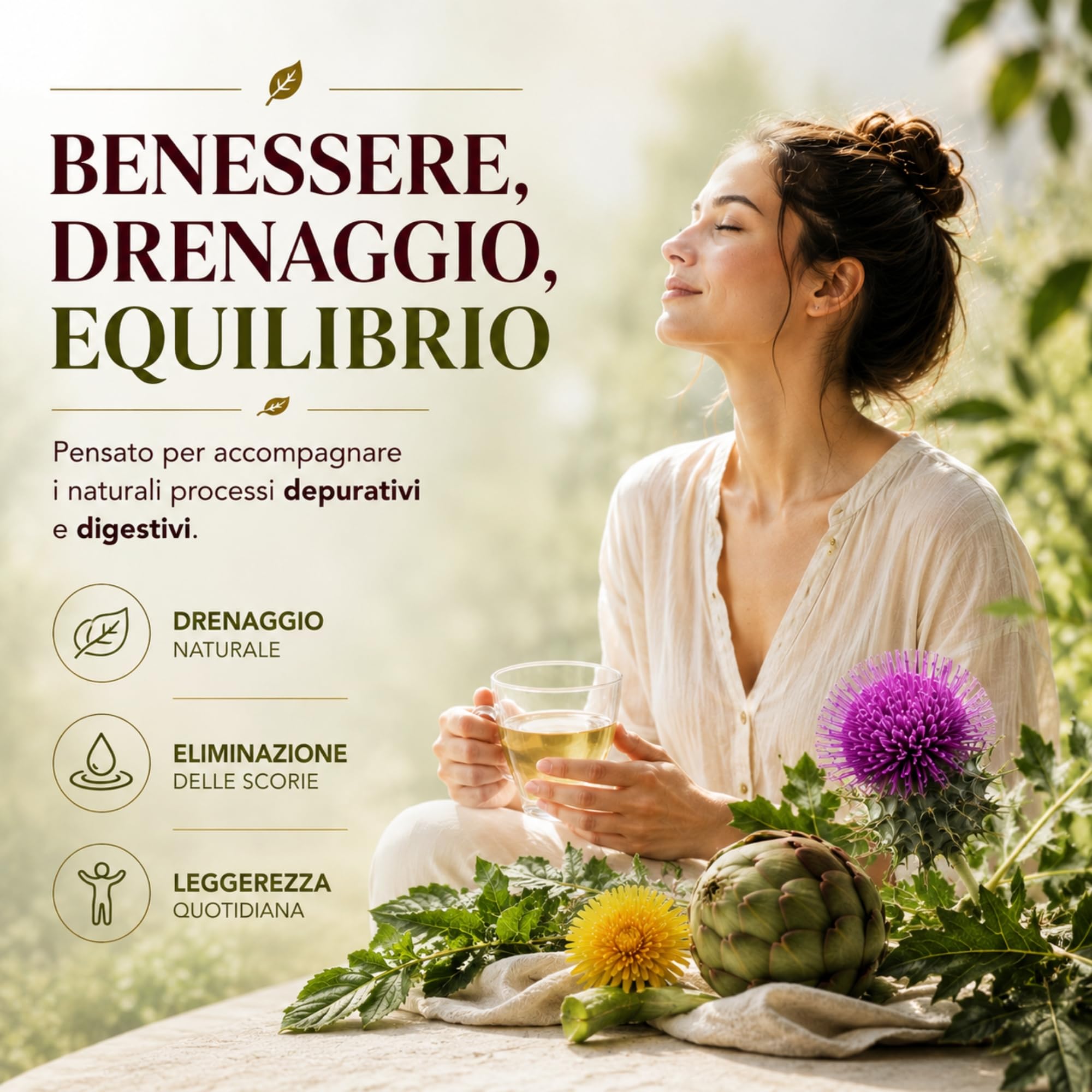 Detox fegato con cardo mariano, carciofo, tarassaco e boldo 500ml, Depurativo fegato liquido 17 attivi selezionati ad azione detossificante - Made in Italy