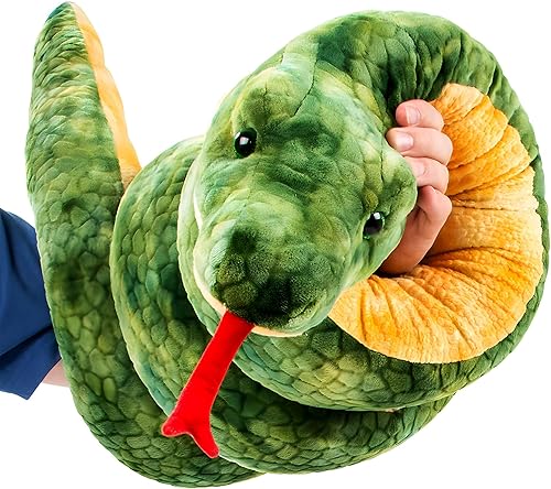 Miniatura 4 de Rhode Island Novelty Juguete de peluche gigante de serpiente Anaconda de 100 pulgadas de largo