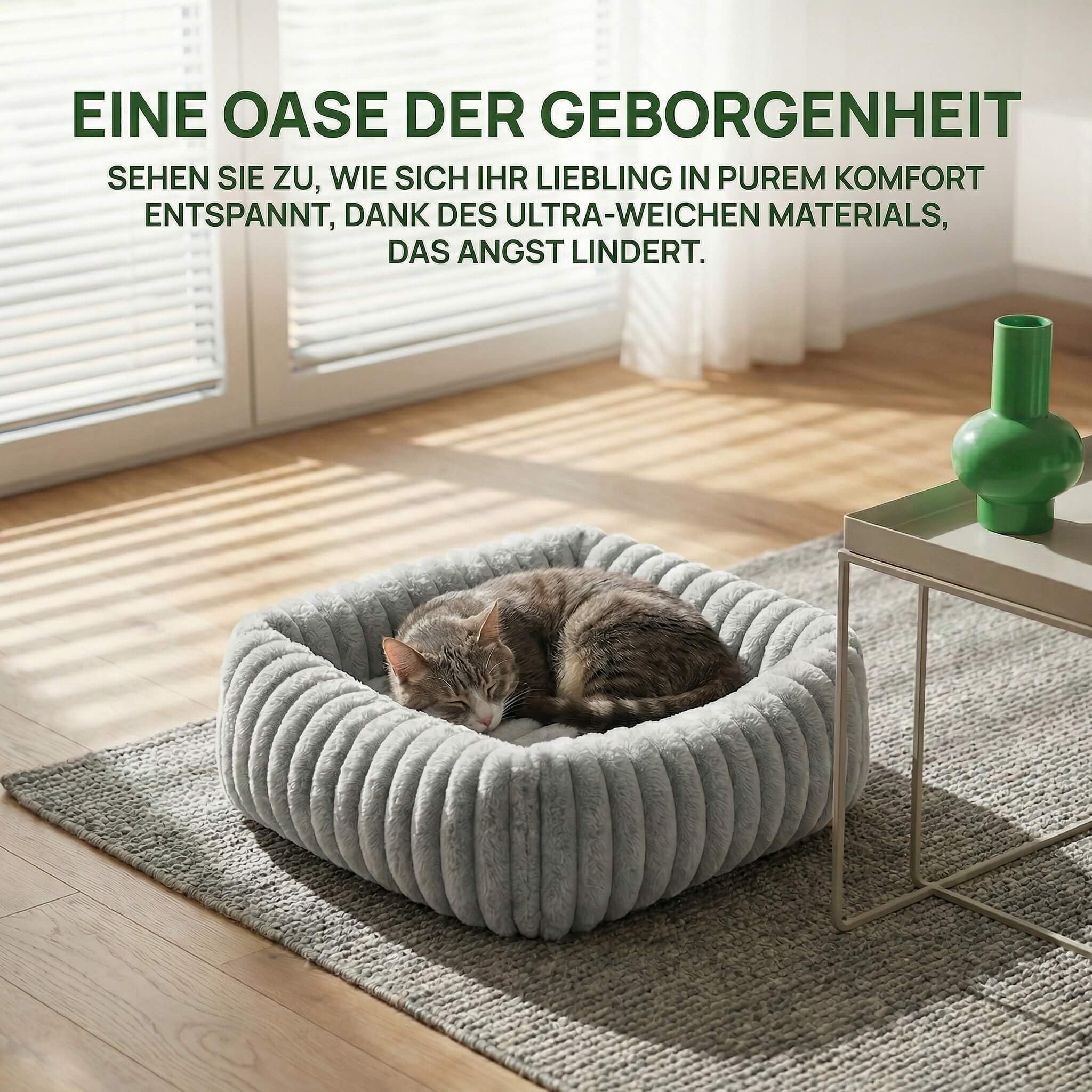 Hundebett kleine Hunde & Katzenbett, Grau, S 50x48x15 cm
