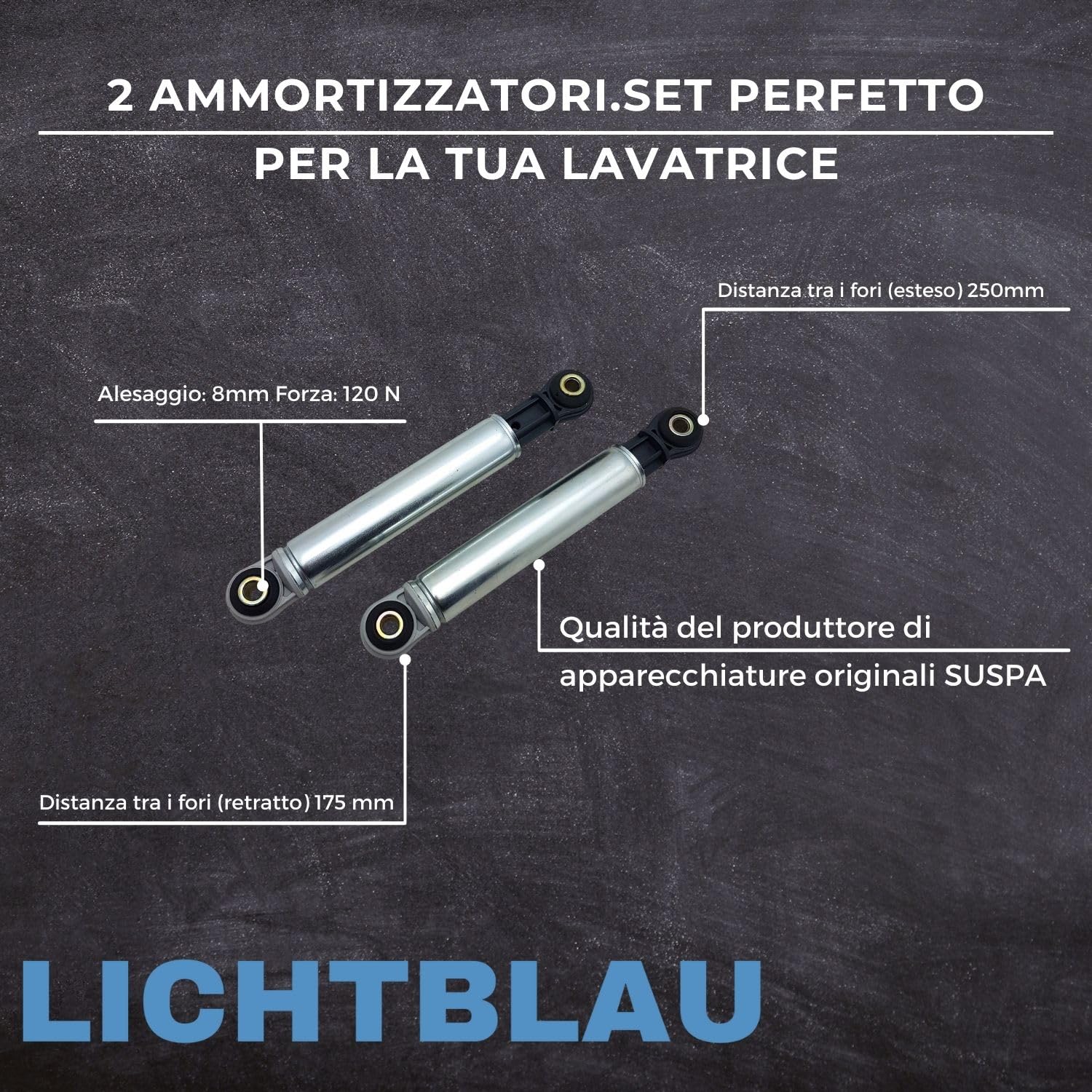 Sospensioni Ad Aria Ammortizzatori Per Lavatrice Miele - Kit Di 2 Gambe Sospensione, Compatibili Con Molti Modelli Ammortizzatore Miele Per Lavatrice