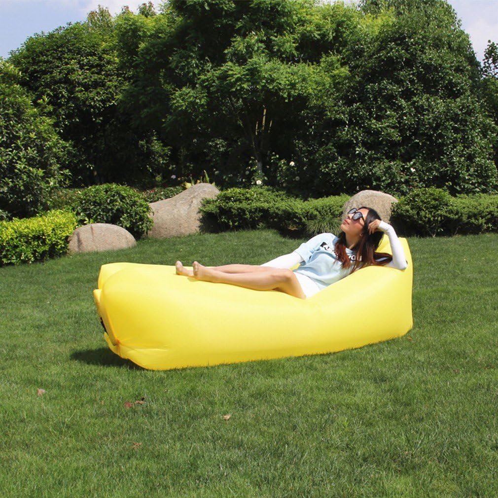 GZZ Outdoor Sofa Portable Lazy Couch Folded Inflatable Beach Lazy Sleeping Bag Air Sofa