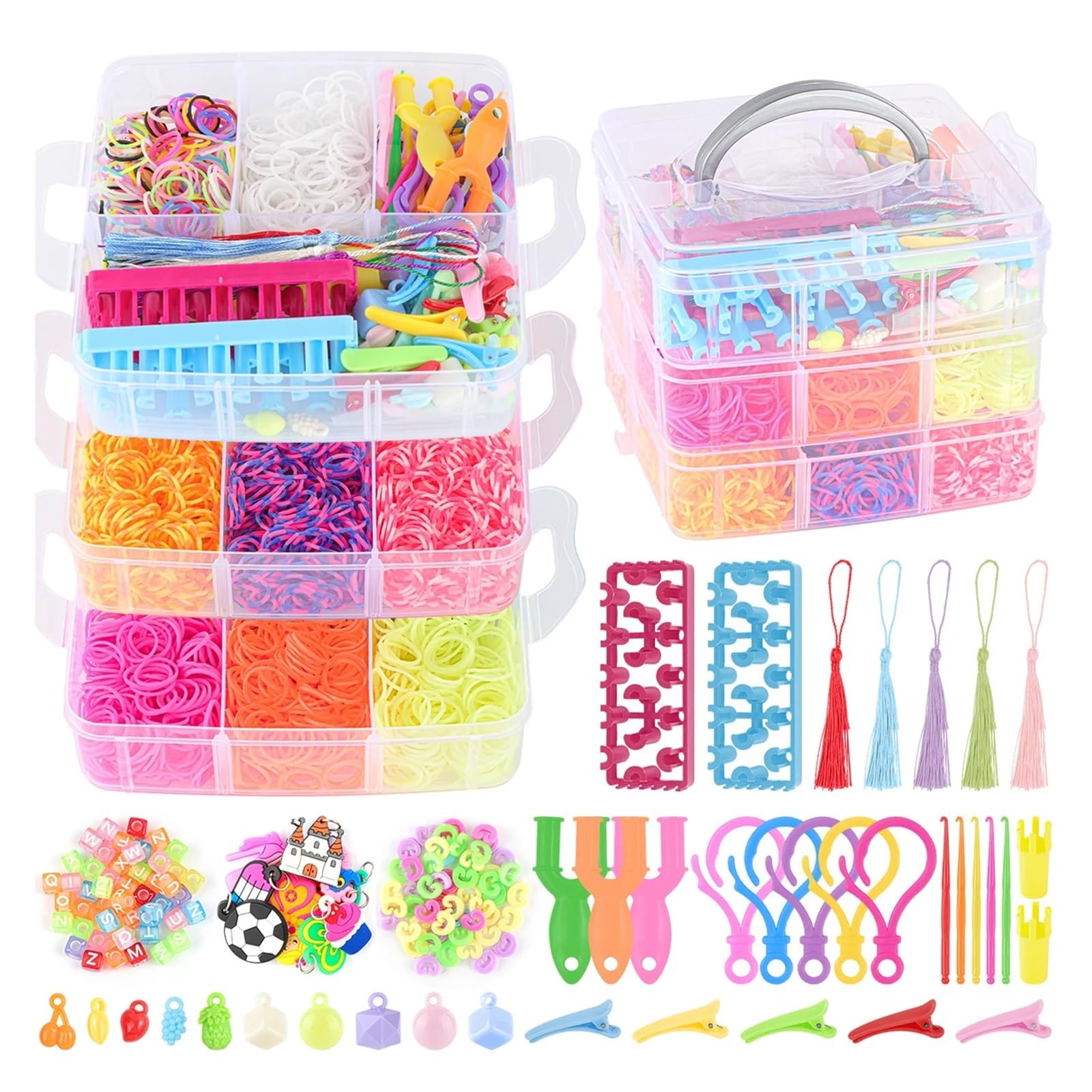 Maryear Bracelet Making Kit DIY Handmade Rubber Band Twist Loom Set, Kit, Friendship Bracelet Maker Craft