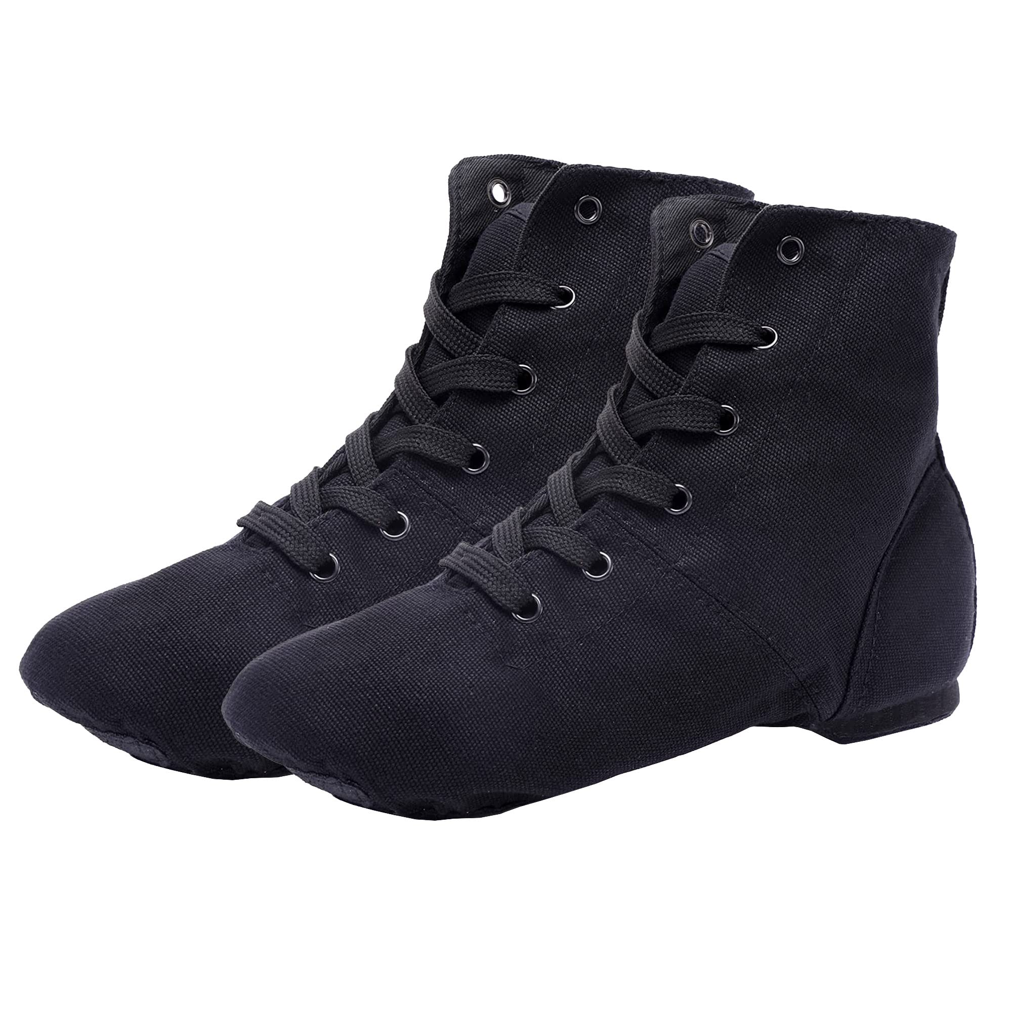 Unsex Modern Lace-up Canvas Jazz Stage Ballet Dance Shoes Boot Soft Sole