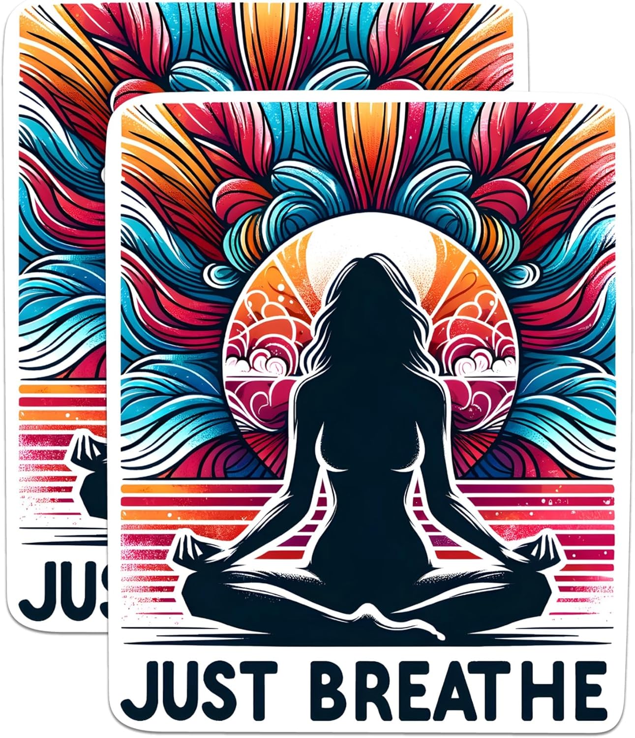 (2 Pack) Just Breathe Magnets – Meditation Mindfulness Zen – Positive Inspiring – 5″ On Longest Side – Premium Magnet – for Cars, Refrigerators, Toolboxes, Lockers- Made in USA – MAG0687 (2 Pack) Just Breathe Magnets – Meditation Mindfulness Zen – Positive Inspiring – 5″ On Longest Side – Premium Magnet – for Cars, Refrigerators, Toolboxes, Lockers- Made in USA – MAG0687