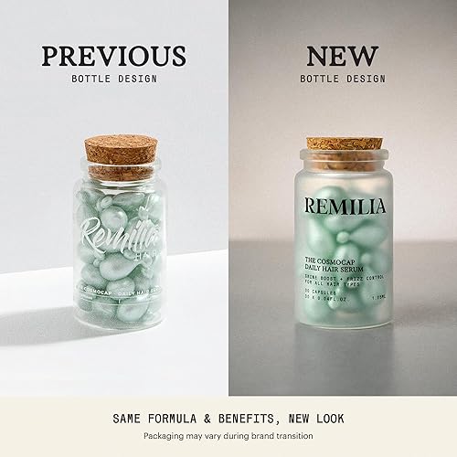 Miniatura 2 de Remilia - Cápsulas de suero capilar con queratina con aminoácidos proteína de seda y vitamina B5 aceites de tratamiento Cosmocap para cabello