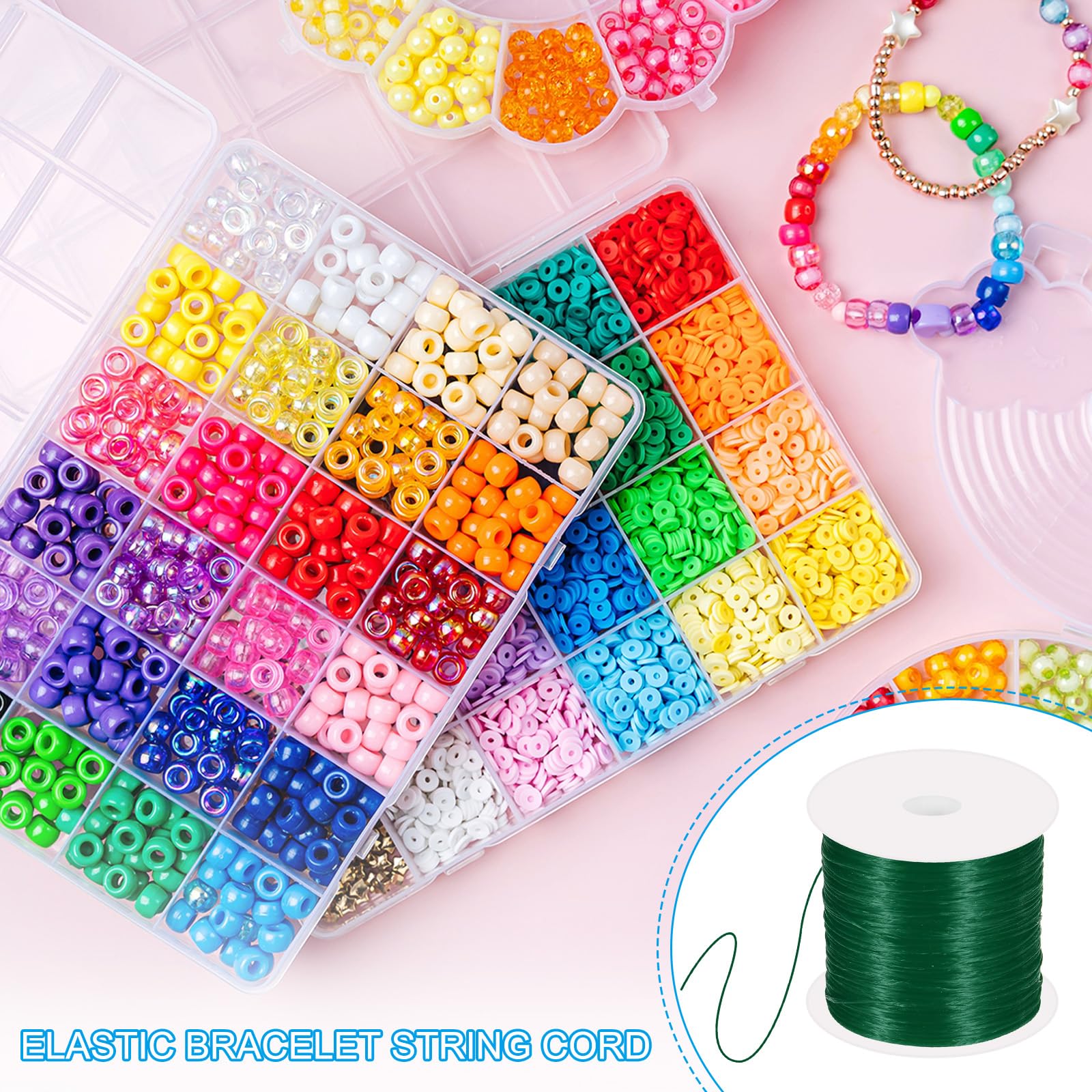 PATIKIL 66 Yard Flat Stretchy Bracelet String - Image 4