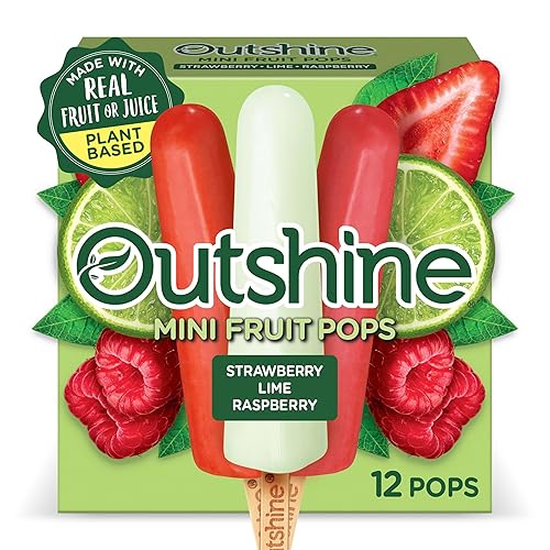 Miniatura 1 de Outshine Barras de frutas congeladas de fresa lima y frambuesa 12 unidades congeladas
