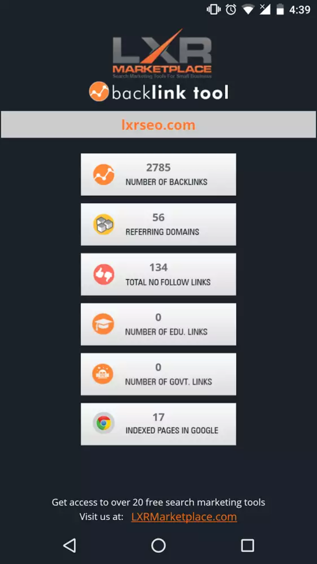 SEO Backlink Tool - App on Amazon Appstore