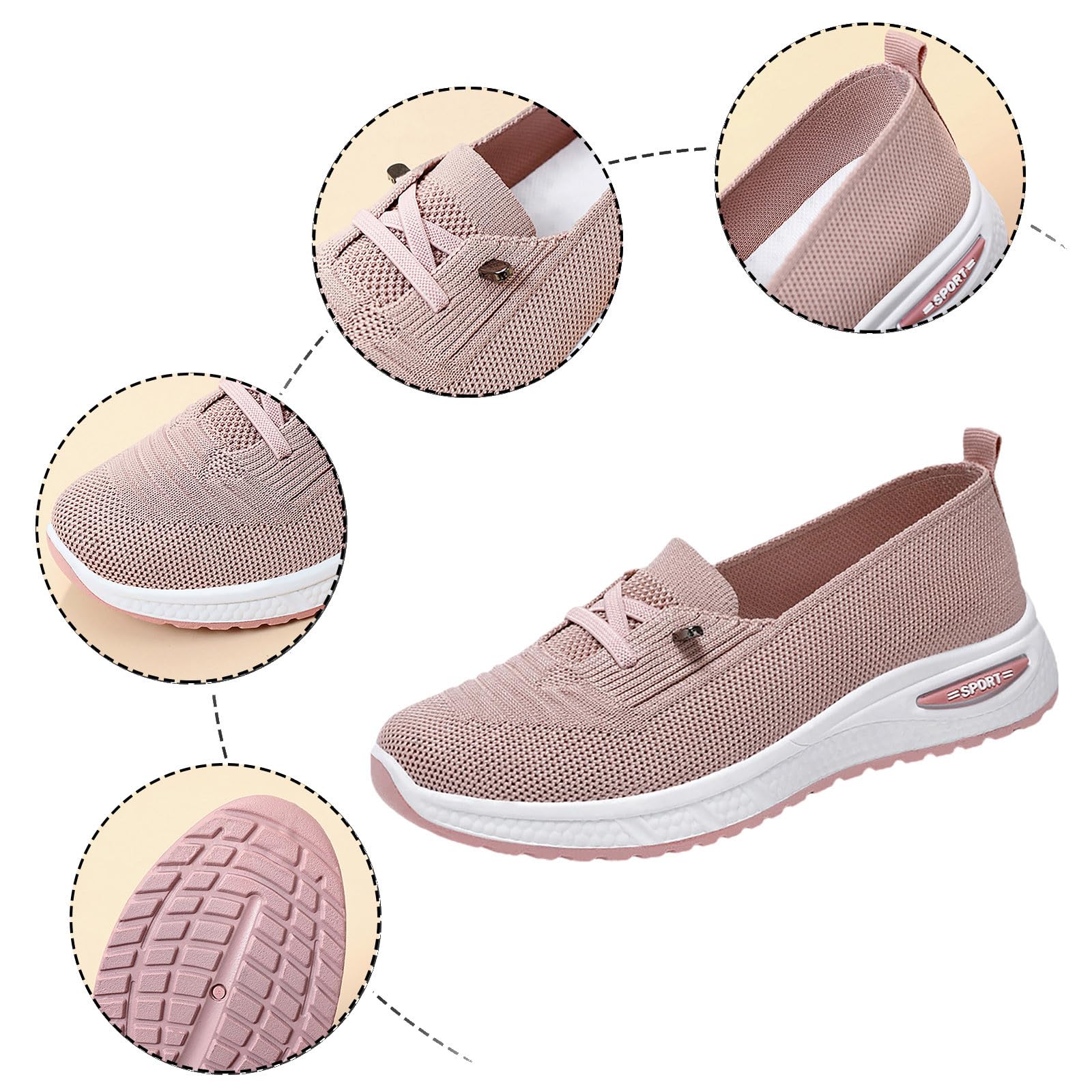 Zapatos casuales para mujer, transpirables, cómodos, para mamá media