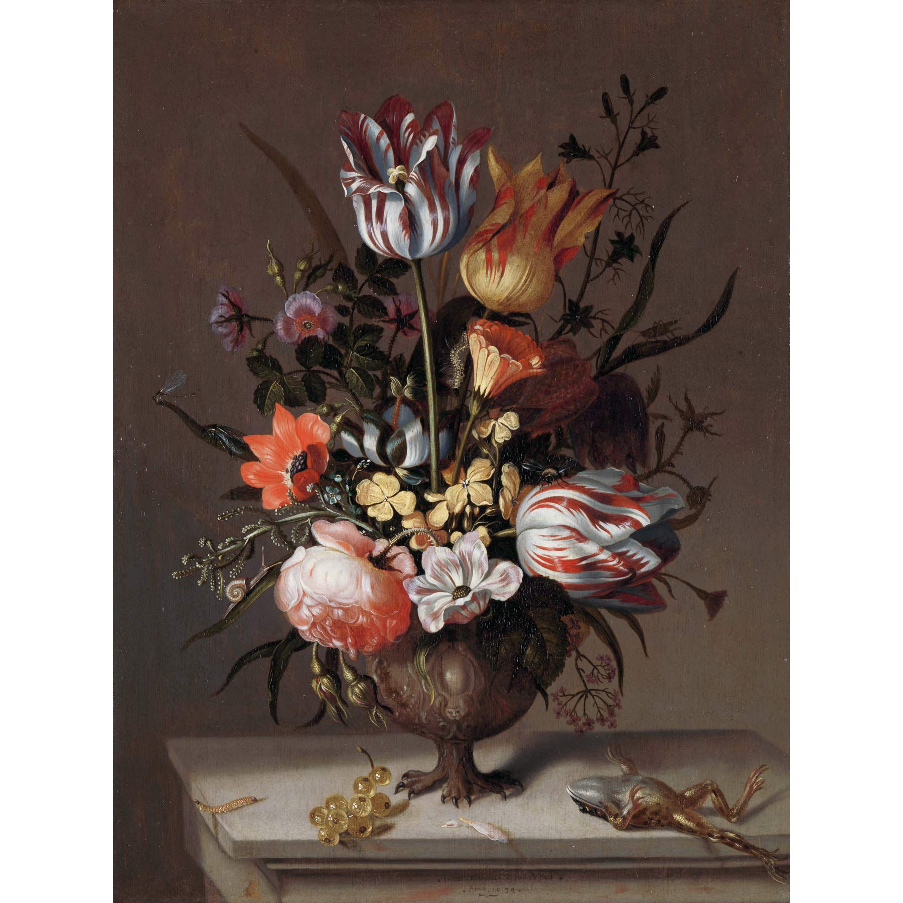 Artery8Artery8 Marrel Still Life Vase Flowers Dead Frog Large Wall Art Poster Print Thick Paper 18X24 Inch