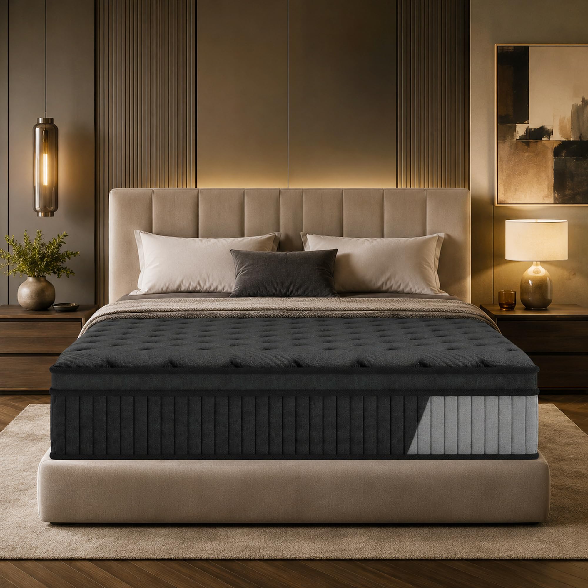 10 Inch Full Mattress, Hybrid Coil and Gel Memory Foam for Back Pain, Medium Firm Bed-in-…