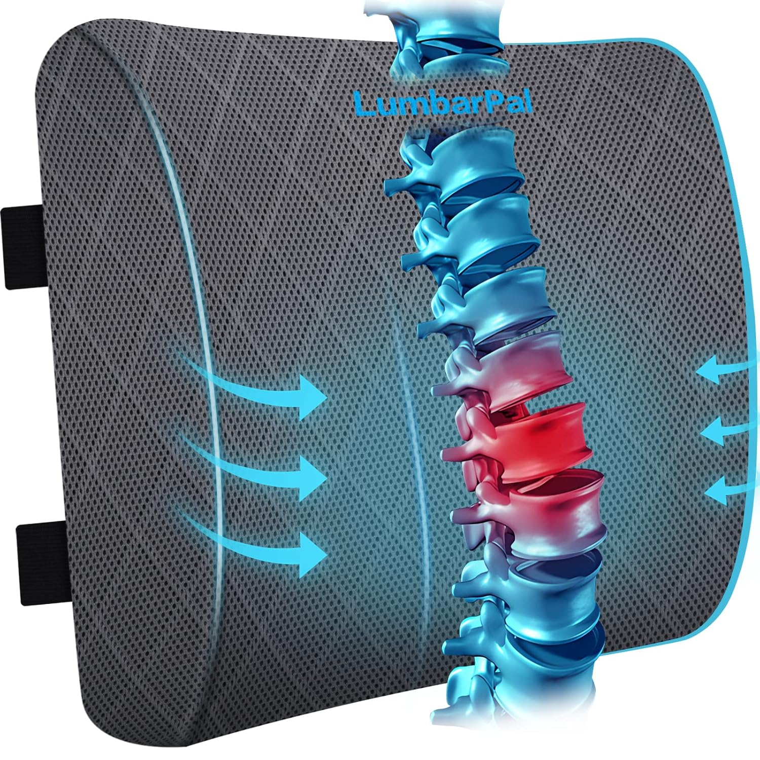 Lumbar Support Pillow for Office Chair Back Support Lumbar Pillow for Car Gaming Office Chair - Improve Sitting