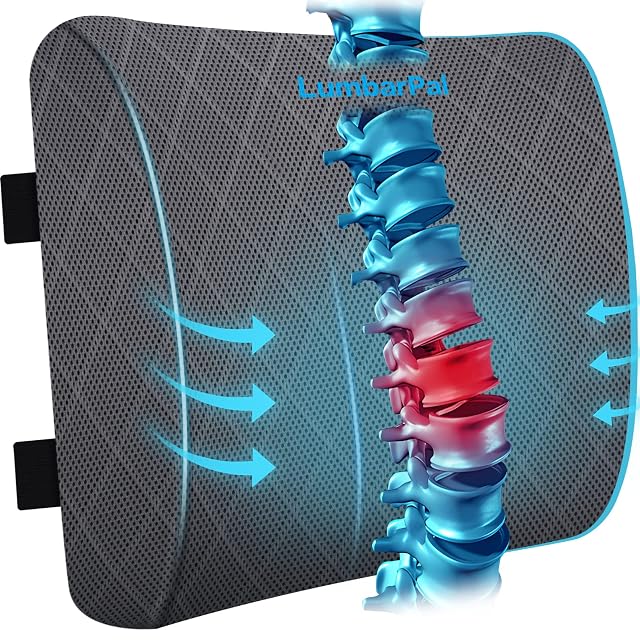 Lumbar Support Pillow for Office Chair Back Support Lumbar Pillow for Car Gaming Office Chair - Improve Sitting