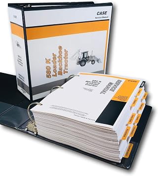 Service Repair Manual For Case 580K Backhoe Loader Tractor Phase 1 Shop Technical Book Workshop Overhaul