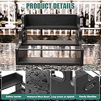 Vista 5 de KLM Liquor Bottle Display Shelf, Coffee Syrup Rack Organizer, 3 Step Countertop Liquor Wine Rack, Mini bar,Liquor Cabinet, Home Retro Bar Shelf