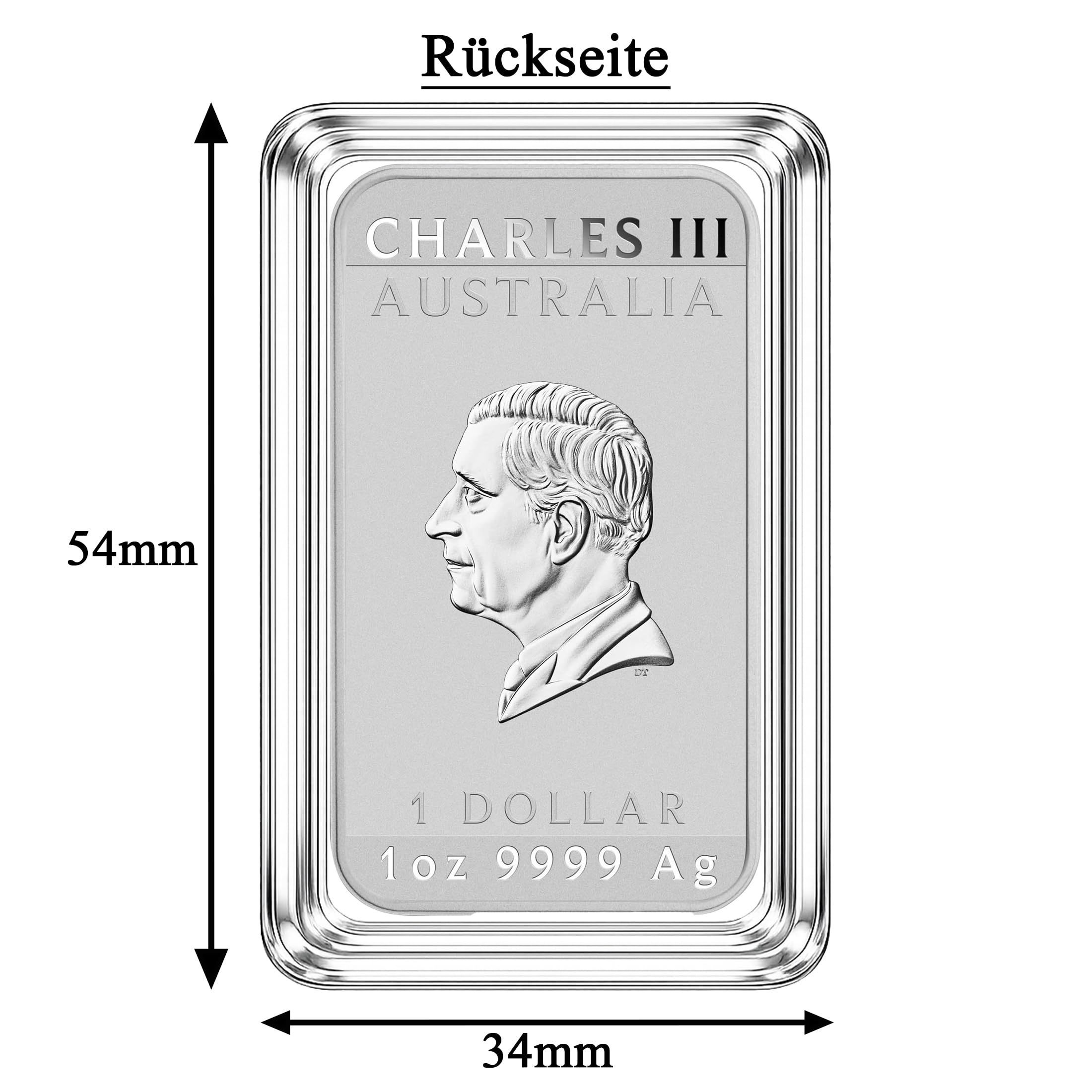 Lunar Pferd 2026 Silberbarren 1 oz (31,1 g) Rectangular | Perth Mint Australien | Feinsilber 999,9 | Rechteckiger Silbermünzbarren in Münzkapsel | inkl. Echtheitsgarantie