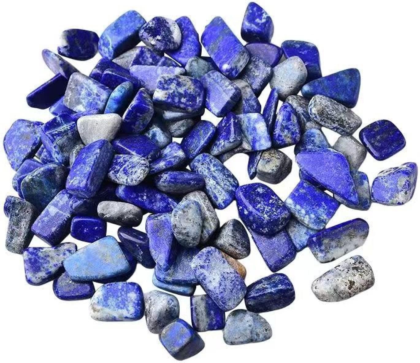 Natural Blue Lapis Lazuli Quartz Crystal Polished Gravel Specimen Natural Stones and Minerals Fish Tank Stones,300g