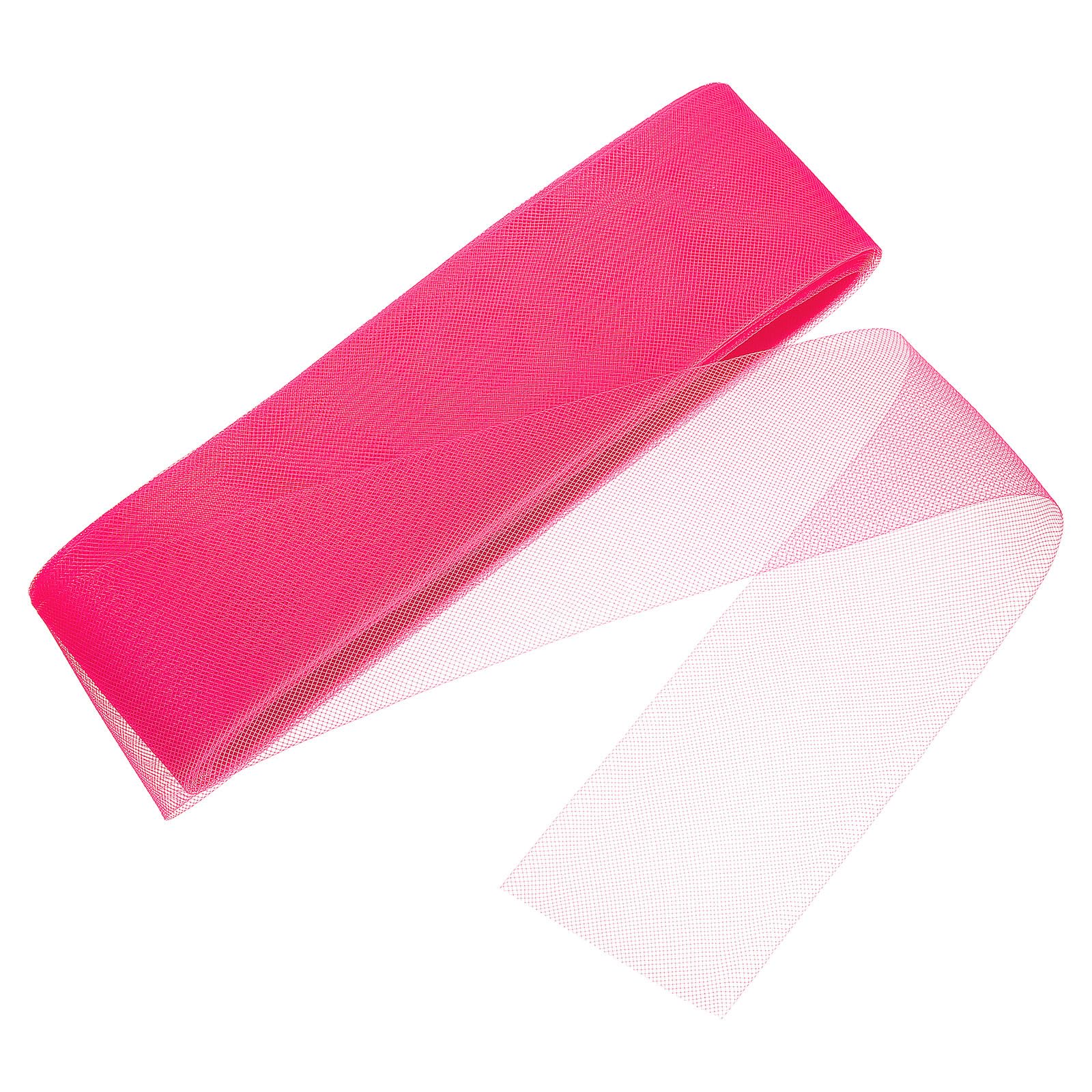 uxcell 25 Yards 3 Inch Wide Polyester Horsehair Braid, 1 Roll Stiff Horsehair Braid for Polyester Boning Sewing Wedding Dance Dress Skirt Hat Trimming Accessories, Pink