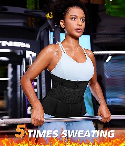 Miniatura 3 de SCARBORO Entrenador de cintura para mujer, para sauna, grasa del vientre, corsé reductor de cintura para el estómago, cinturón de entrenamiento,