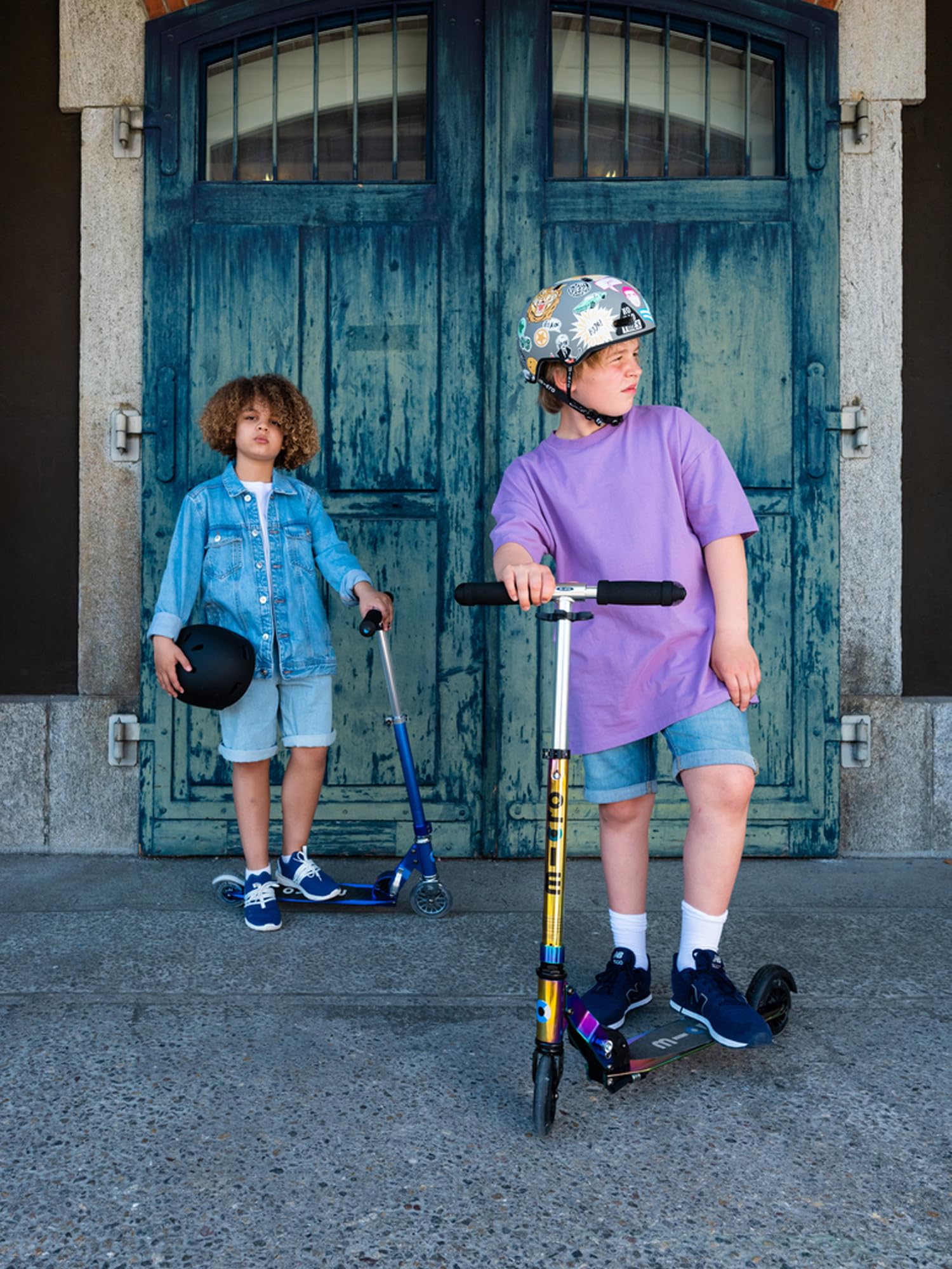 micro™ Sprite - Monopattino a LED per bambini, con ruote a LED, pieghevole e manubrio regolabile in altezza, a partire da 5 J, disponibile in 6 colori