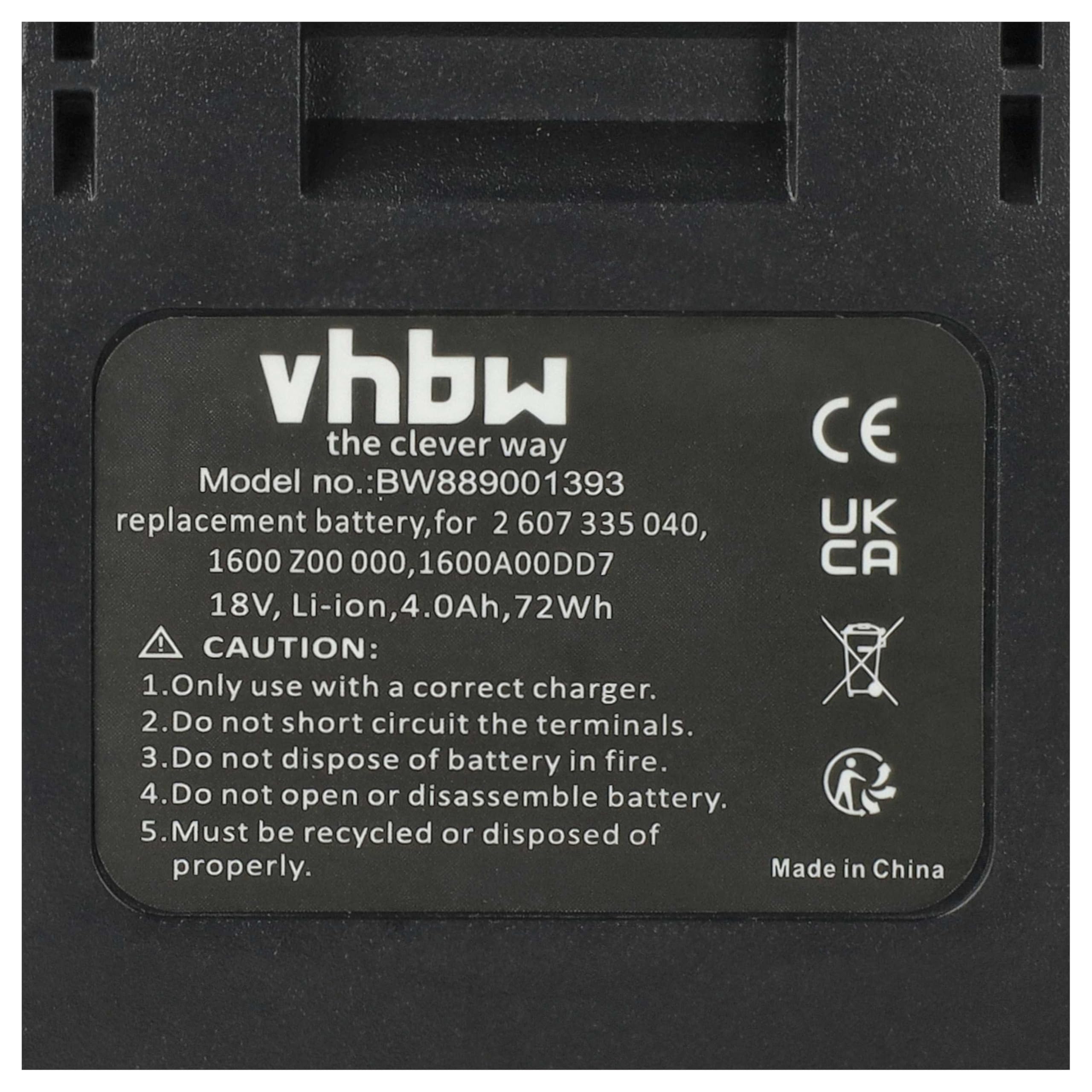 vhbw 2X batería Compatible con Bosch PSB 18 LI-2