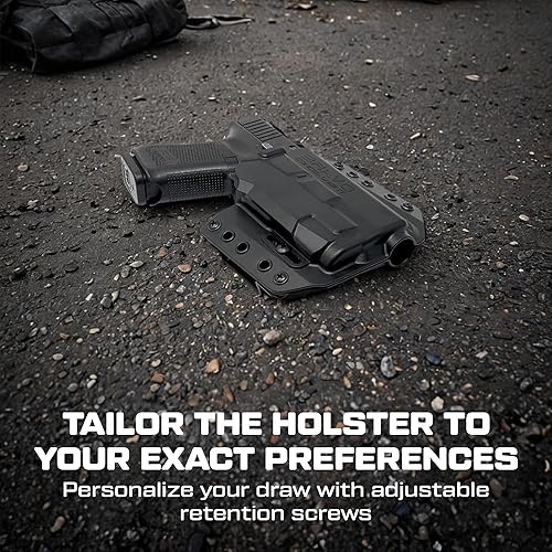 Miniatura 4 de Funda para S&W M&P 9,40 2.0 (4"-4.25") con luz de arma Streamlight TLR-1 - Funda OWB para porte oculto / Ajuste personalizado a tu arma para máxima