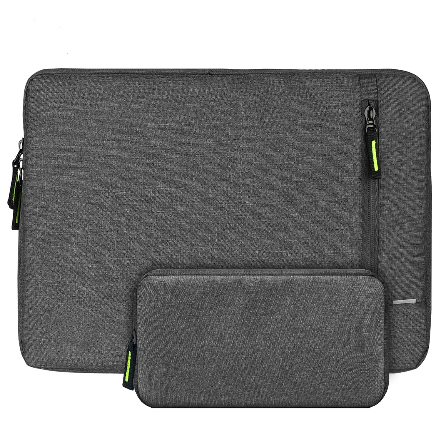 DRUDRAYA Premium Protective Zipper Grey 15.6 Laptop Sleeve Case Cover with Accessories Pouch Waterproof Slab Canvas Nylon Polyester Soft Velvet Bag (B0B46JQDZG) Amazon Price History, Amazon Price Tracker