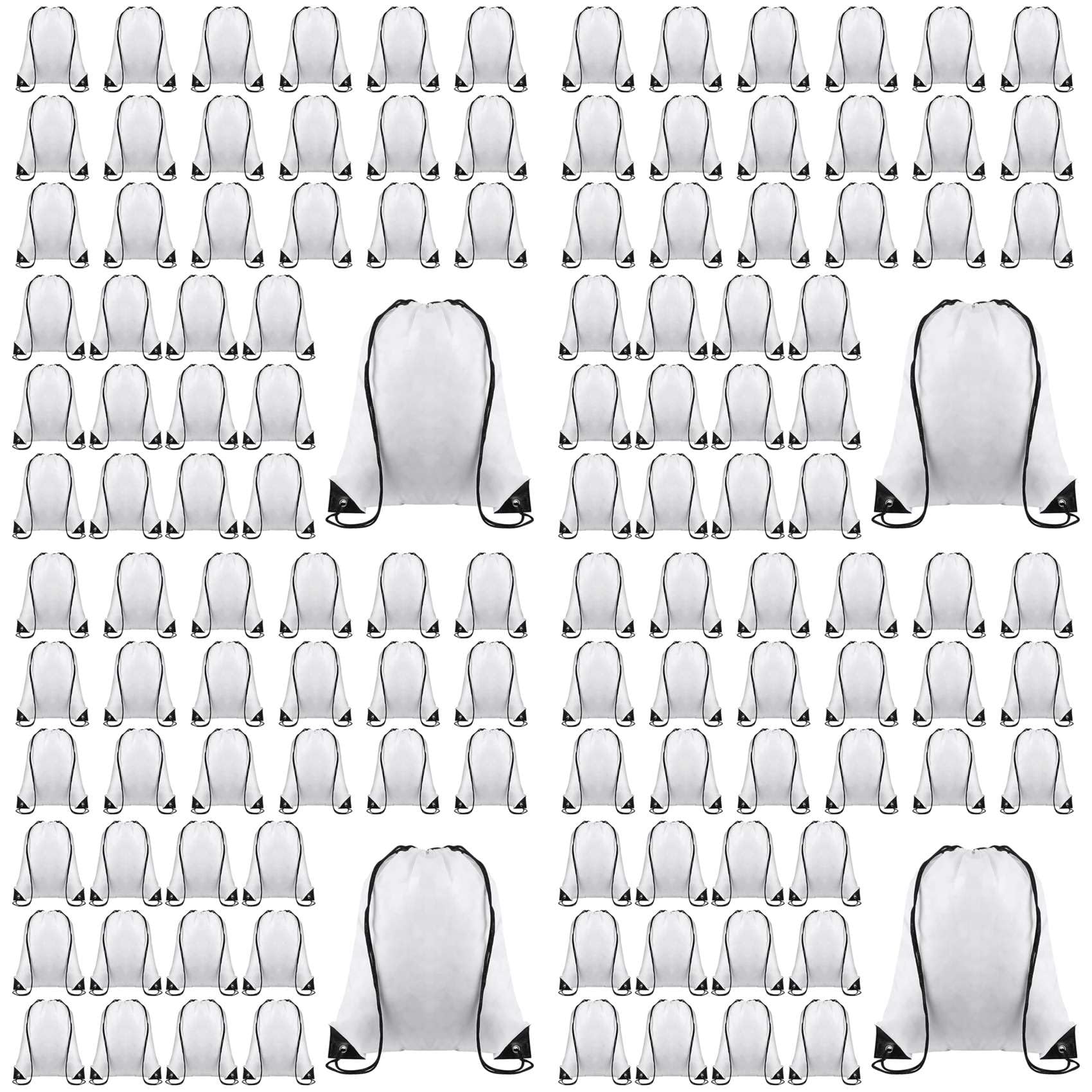 Vjsujehgy 120Pc Blank Sublimation Drawstring Bags Drawstring Backpack Bulk Heat Press Sublimation Bags Reusable Cinch Bag Sackpack
