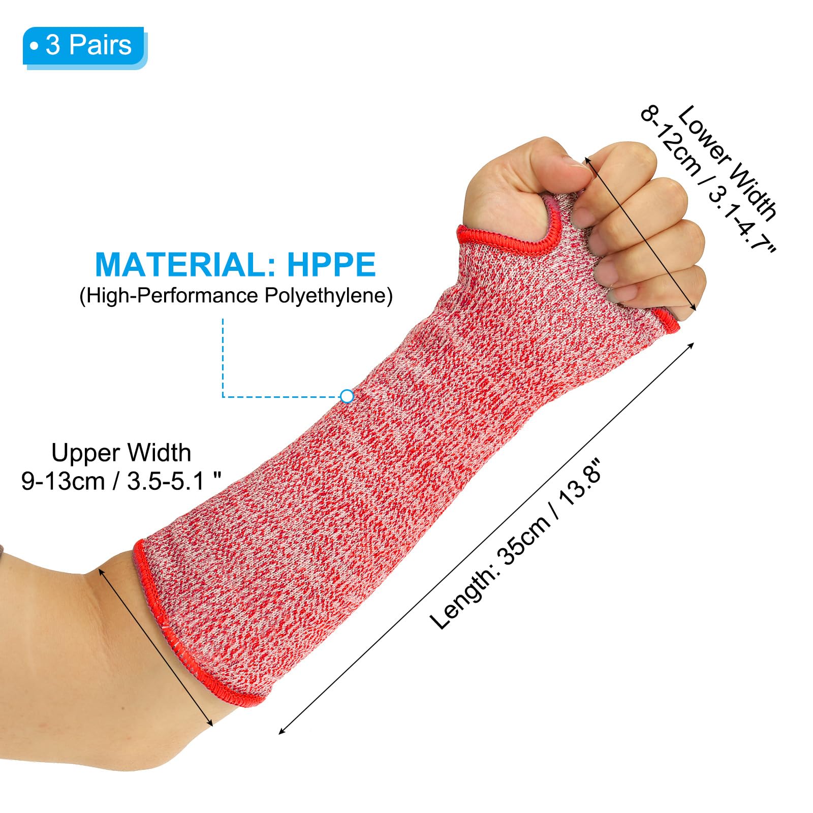 PATIKIL 14 Inch Cut Resistant Sleeve - Image 2