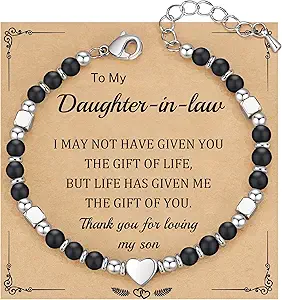 Christmas Gifts for Women, Stocking Stuffers for Teens Beaded Bracelets for Women Gifts for Mom Christmas Gift Mothers Day Gift for Grandma Daughter Bonus Mom Nature Stone Bead Bracelet Graduation Jewelry for Her 2026