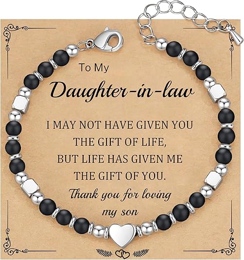 Christmas Gifts for Women, Stocking Stuffers for Teens Beaded Bracelets for Women Gifts for Mom Christmas Gift Mothers Day Gift for Grandma Daughter Bonus Mom Nature Stone Bead Bracelet Graduation Jewelry for Her 2026