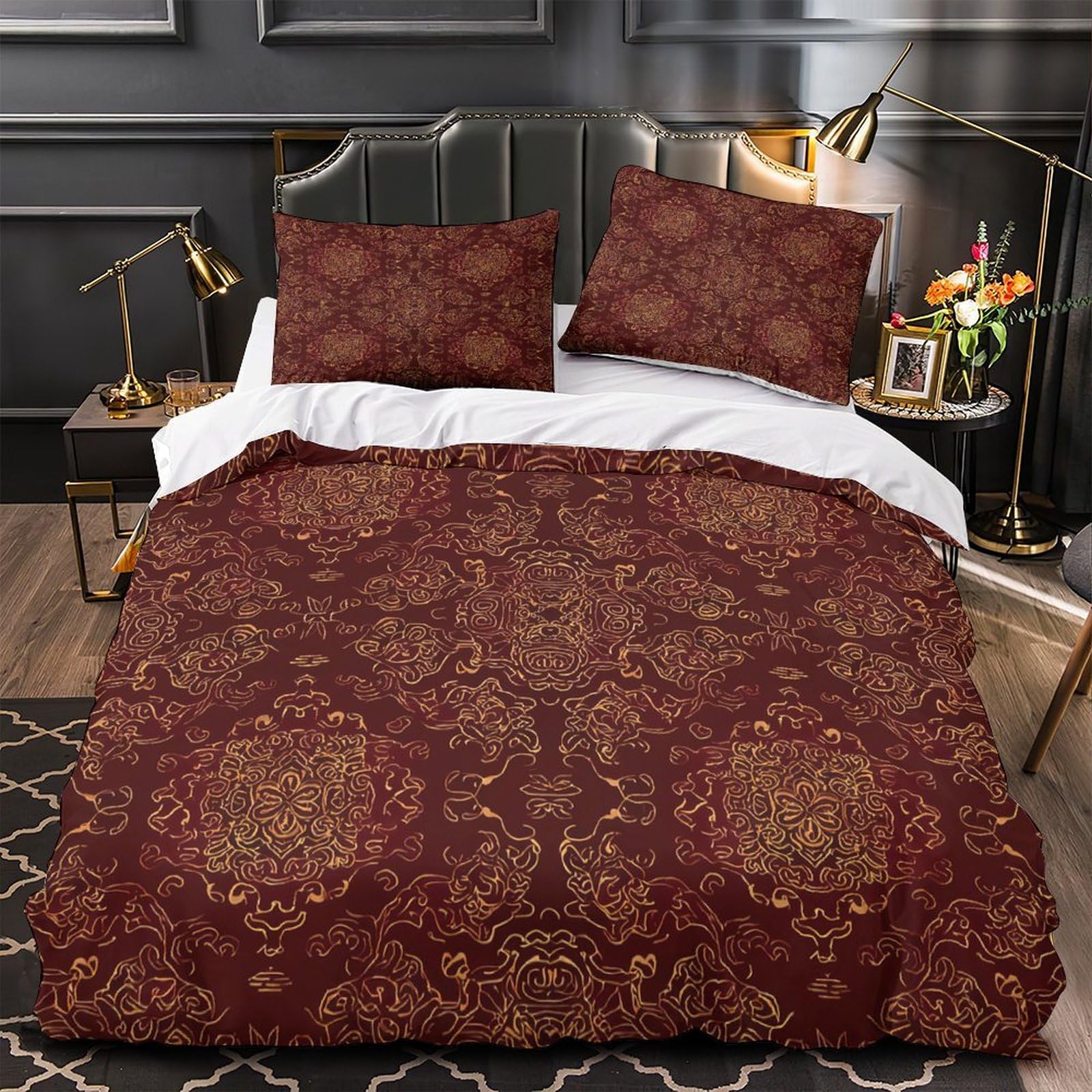 Housse de couette fermeture éclair résistante lit super king