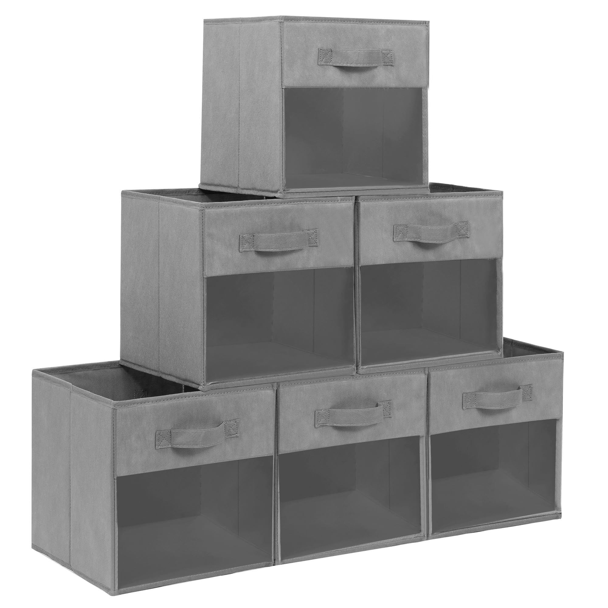 Amazon.com - 13x13 Large Storage Bins with Clear Window, Set