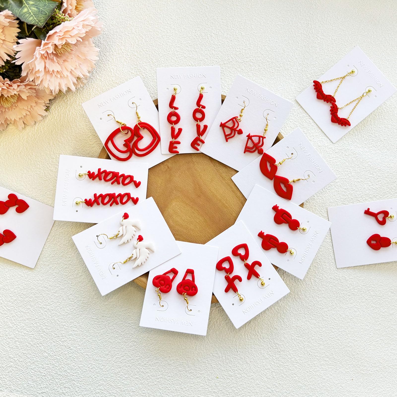 Viredelo Polymer Clay Cutters for Earrings Making,Mother's Day Clay Cutters, 20 Shapes for Earrings and Jewelry Making,Clay Cutters for Polymer Clay Jewelry