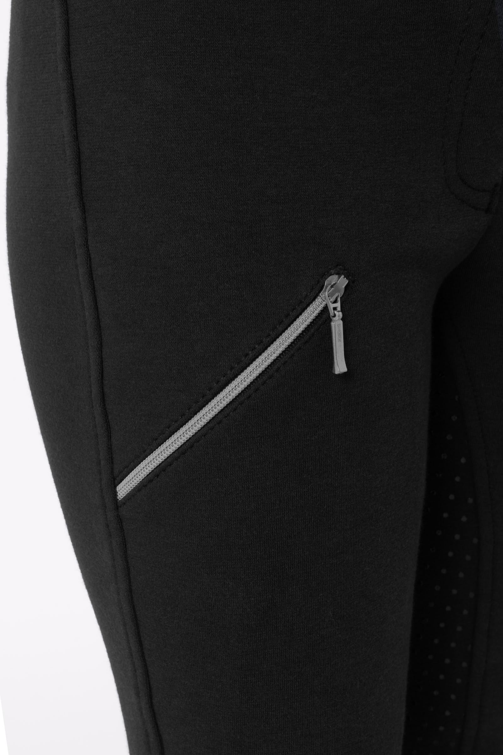 HORZE Felicia - Pantalones de equitación para niña con trabillas para cinturón, ribete completo y funda para teléfono móvil
