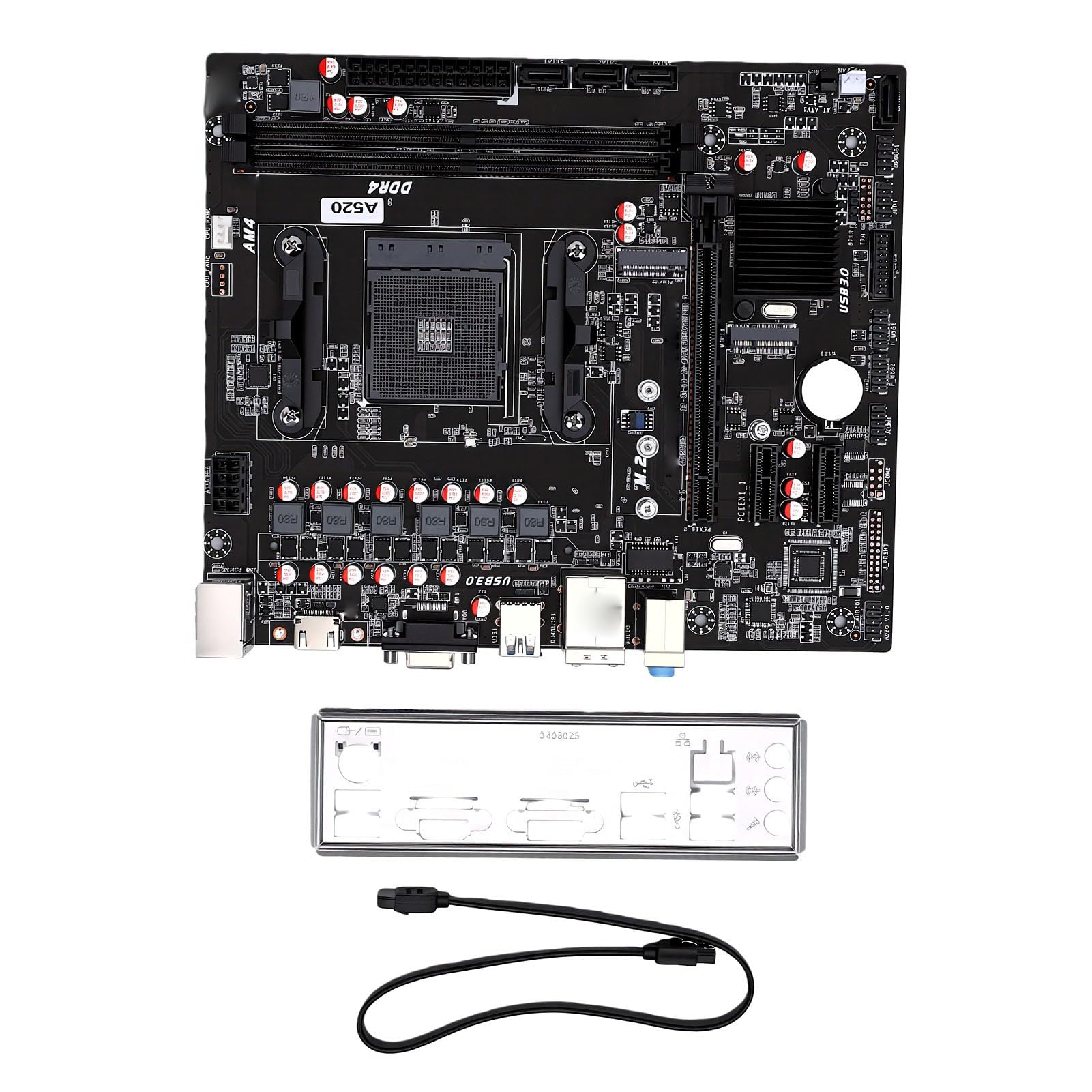 Scheda Madre Micro ATX, Supporto per Processori Ryzen di Terza, Quarta e Quinta Generazione, 128GB DDR4 3200MHz, for Computer Desktop | DDR4 Dual Channel, Slot SSD M.2 NVMe, PCIe X16, LAN Gigabit e 3.0