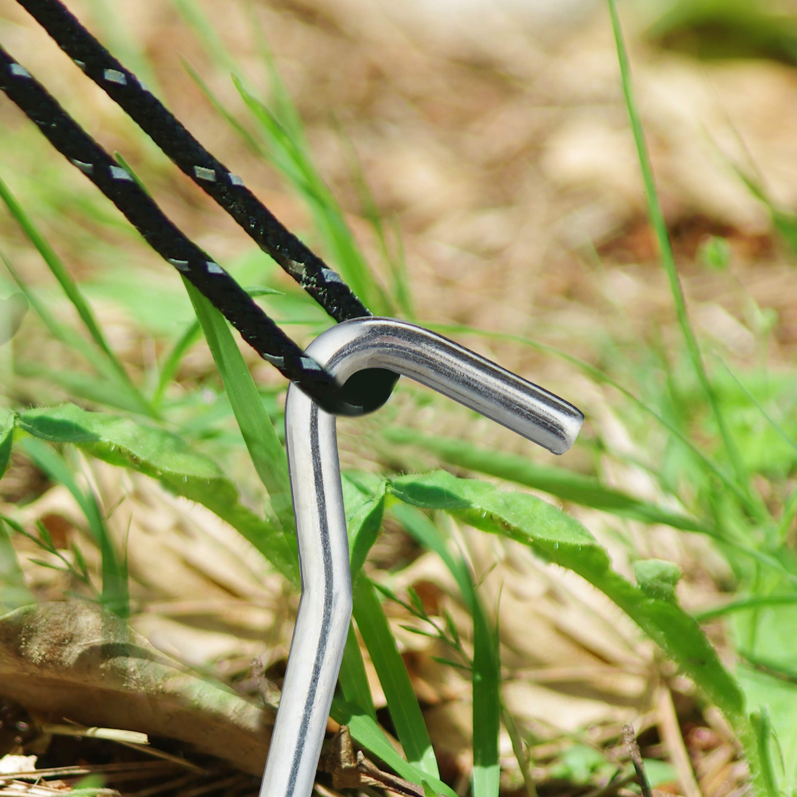 Relaxdays Zeltheringe, 24er Set, rund, Normale & Harte Böden, Camping Heringe, verzinktes Eisen, 18 cm lang, Silber